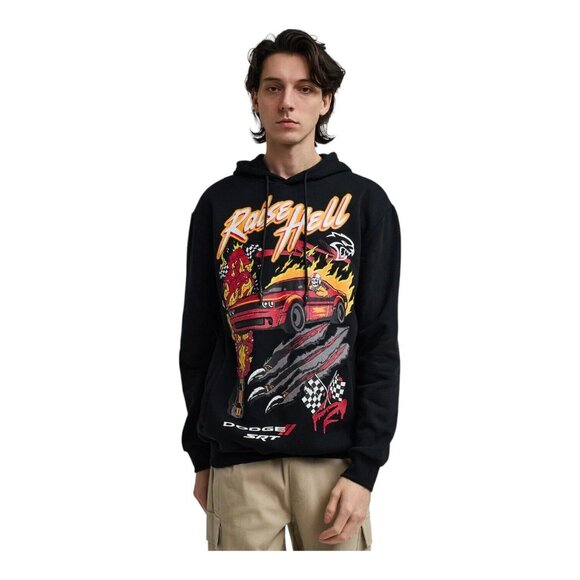 Dodge SRT Hellcat Raise Hell Muscle Car Hoodie Sweater Black - Picture 4 of 9